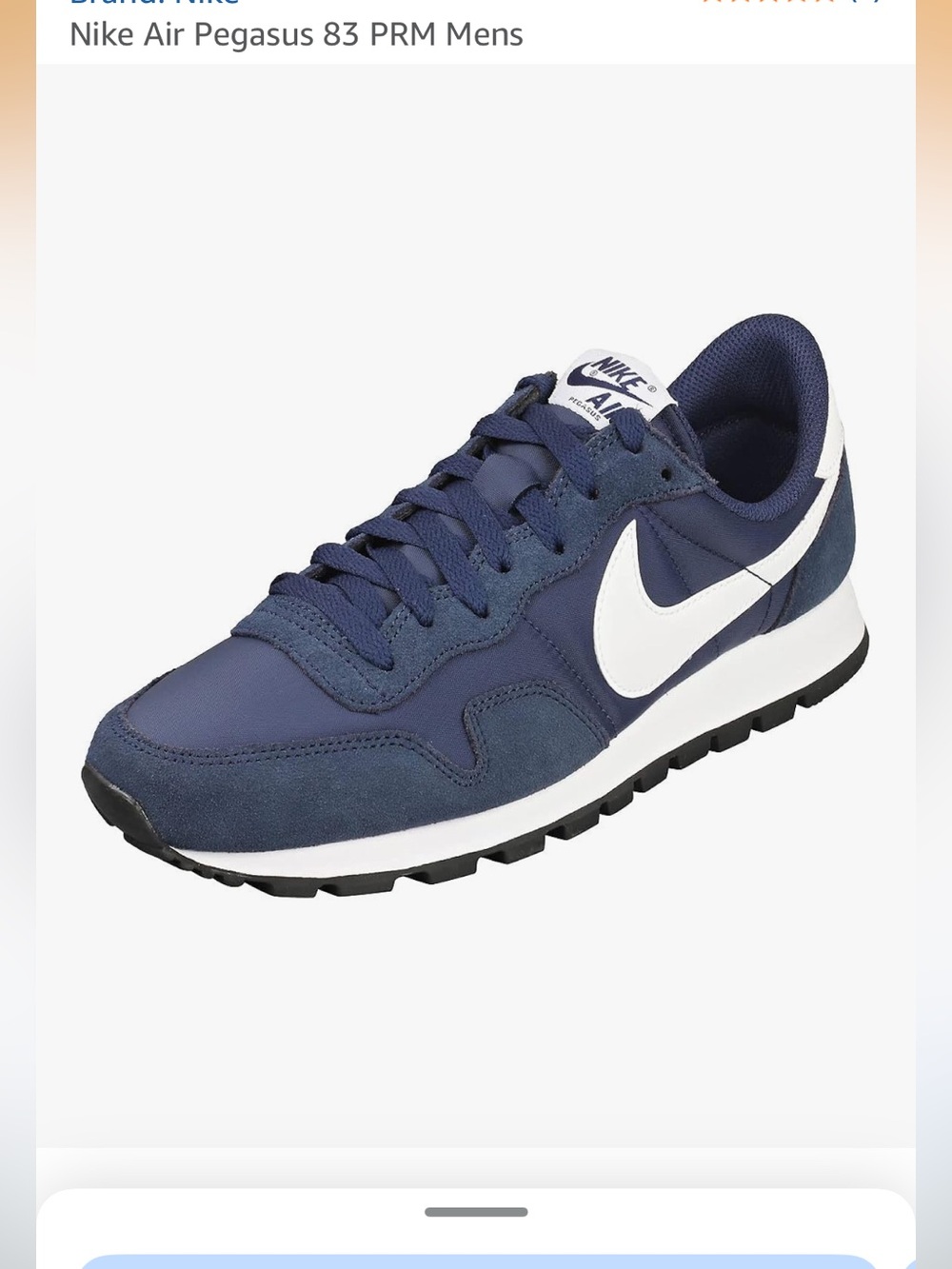 Nike Navy and White Running Sneakers